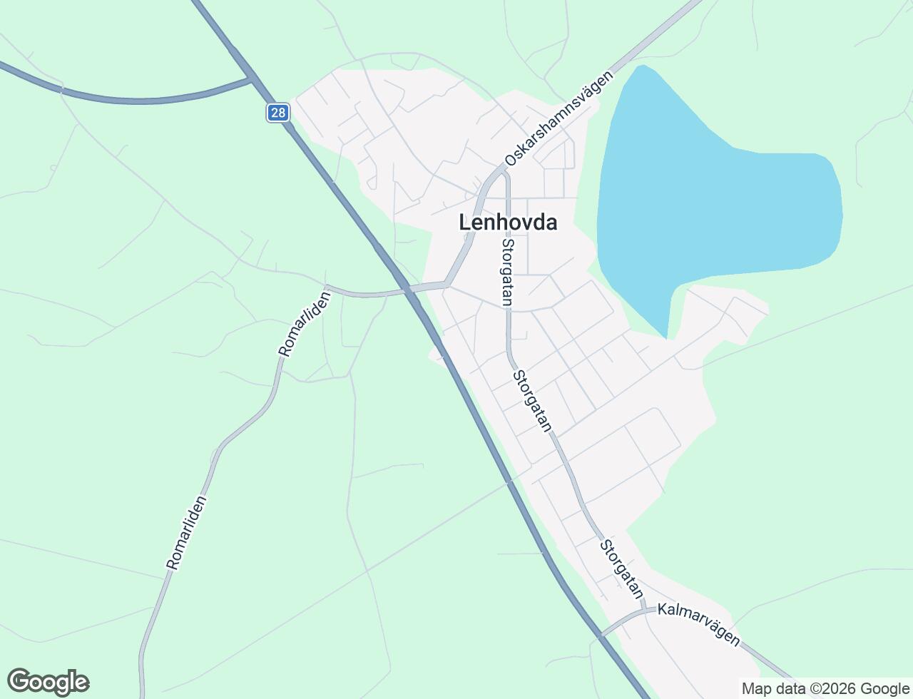 Karta över Långgatan 18C i 42 Lenhovda