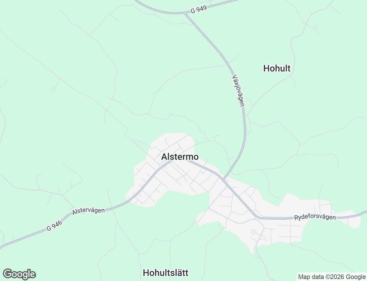Karta över Norrgatan 4A i 43 Alstermo