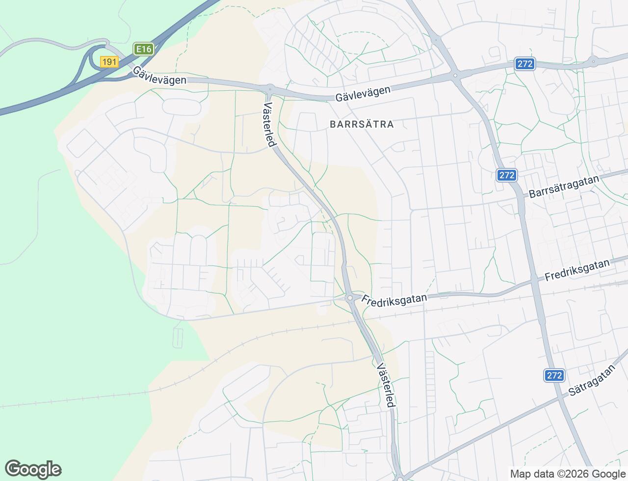 Karta över Smultronbacken 26A i 37 Sandviken