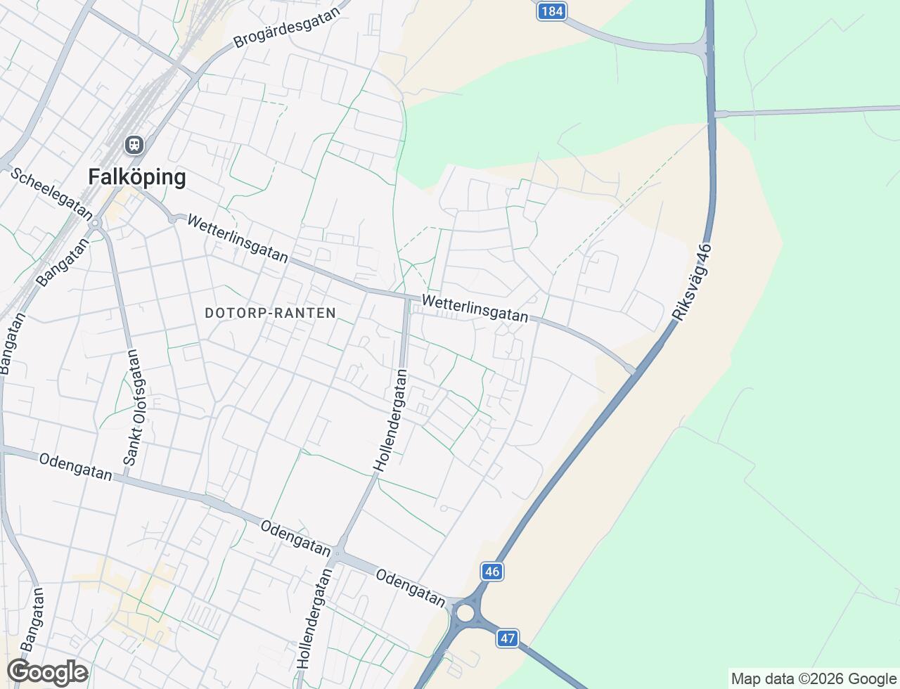 Karta över Hjelmarsrörsgatan 32 i 45 Falköping