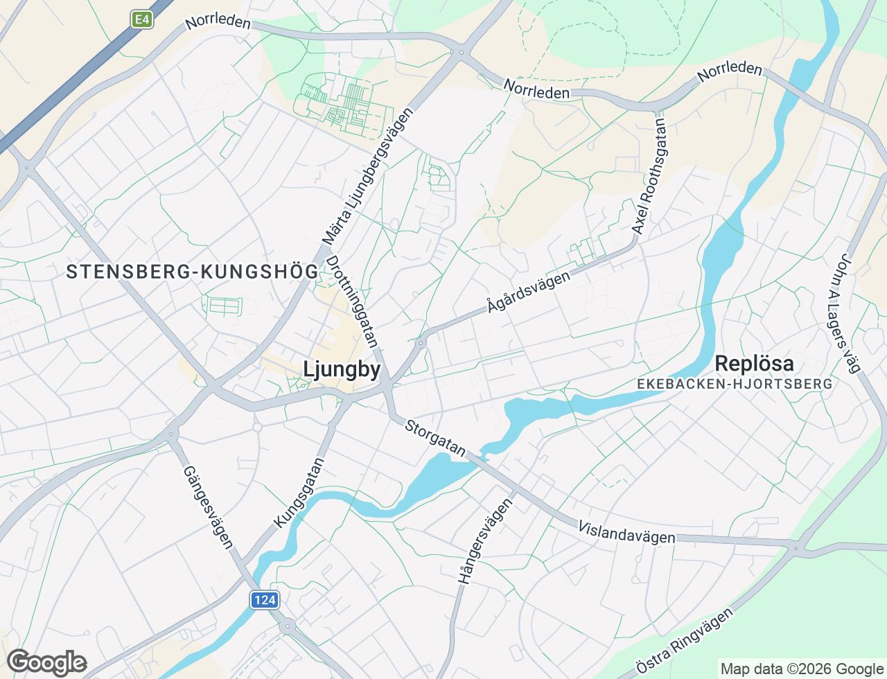 Karta över Ågårdsvägen 14B i 37 Ljungby