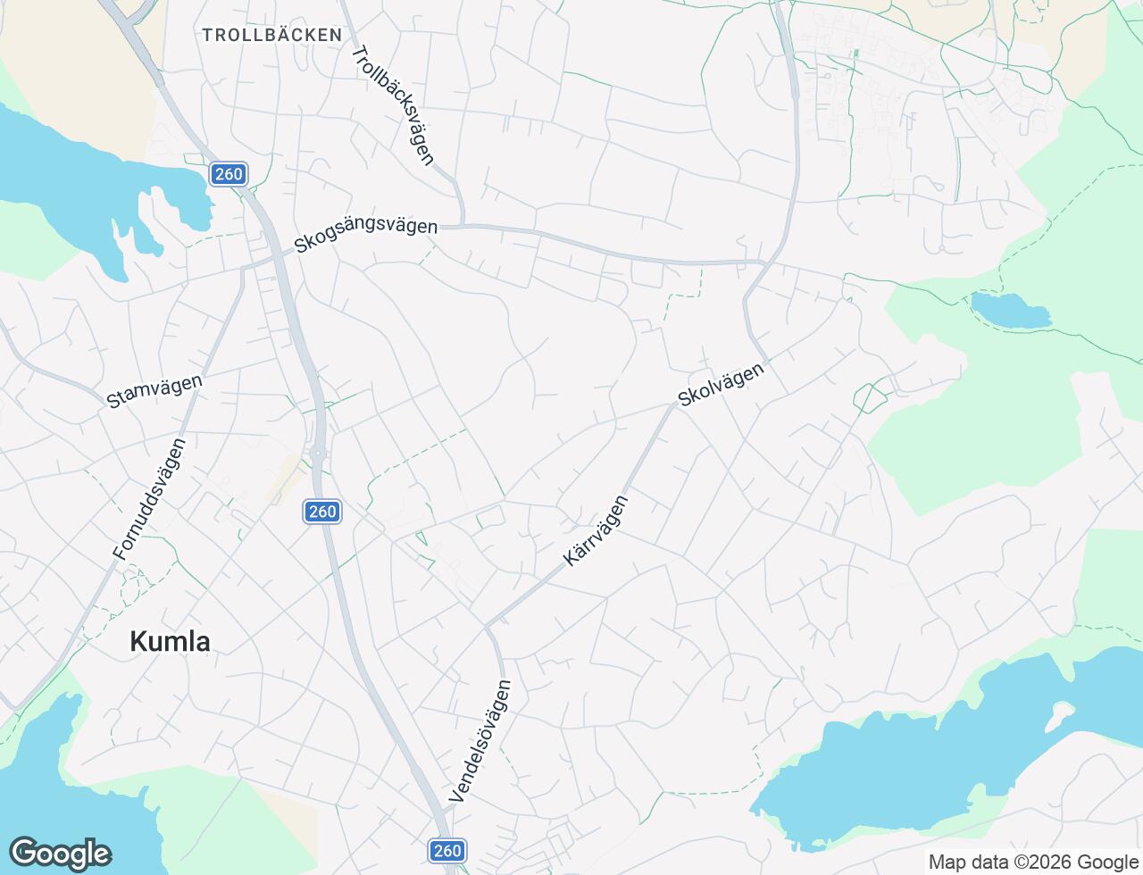 Karta över Skolvägen i Tyresö