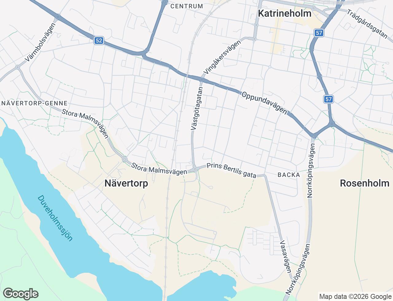 Karta över Västgötagatan 27A i 36 Katrineholm