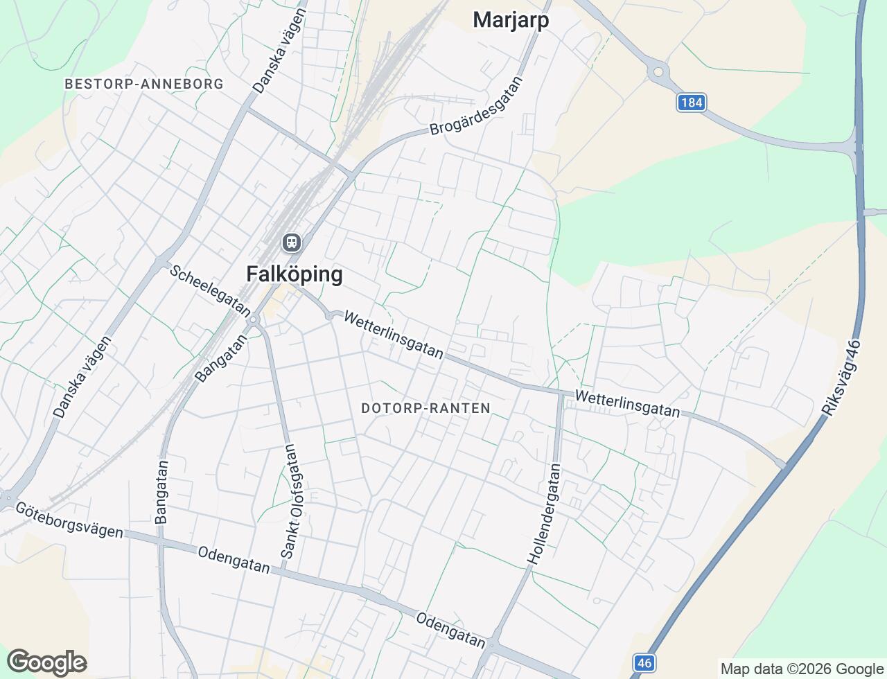 Karta över Dotorpsgatan 67B i 34 Falköping