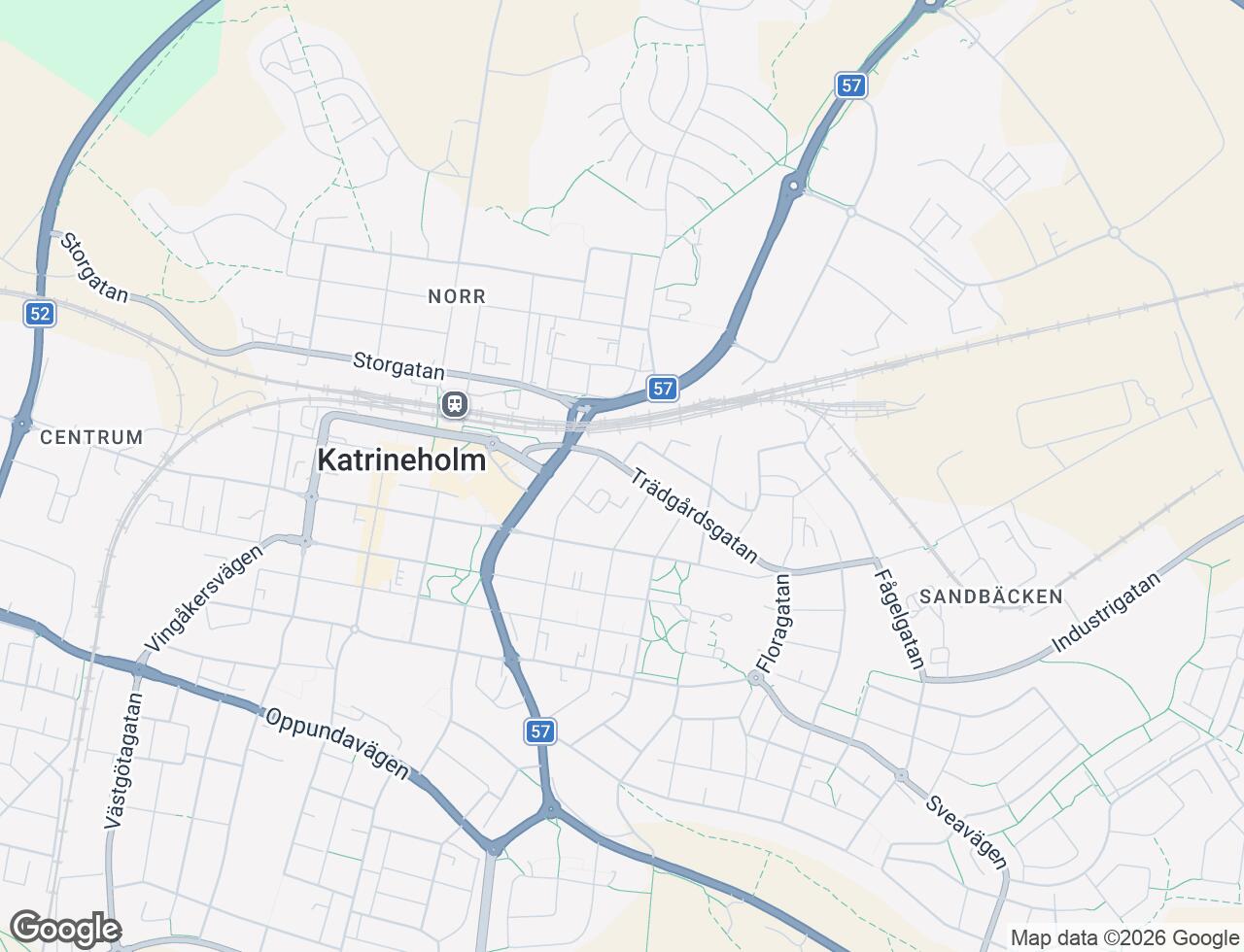 Karta över Trädgårdsgatan 8A i 31 Katrineholm