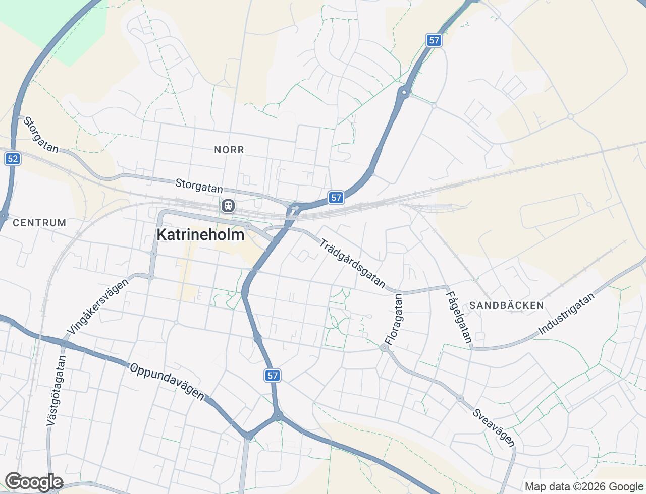 Karta över Trädgårdsgatan 10A i 33 Katrineholm