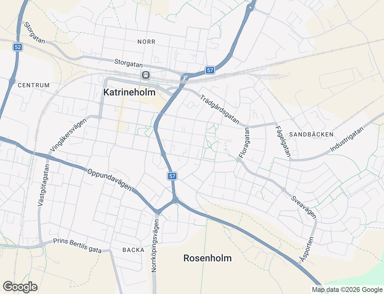 Karta över Jägaregatan 21B i 32 Katrineholm