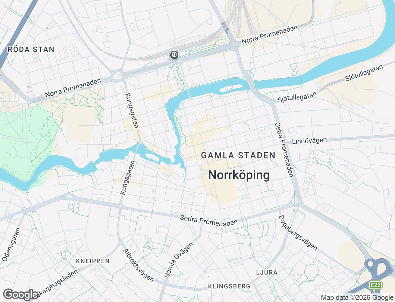 Karta över Gamla Rådstugugatan 27B i 24 Norrköping
