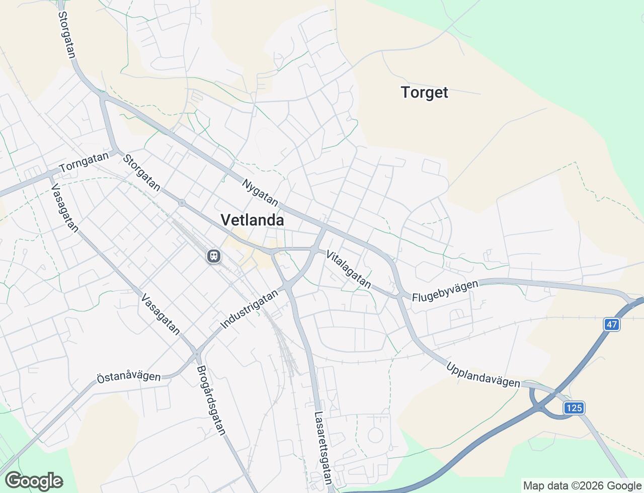 Karta över Vitalagatan 15B i 32 Vetlanda