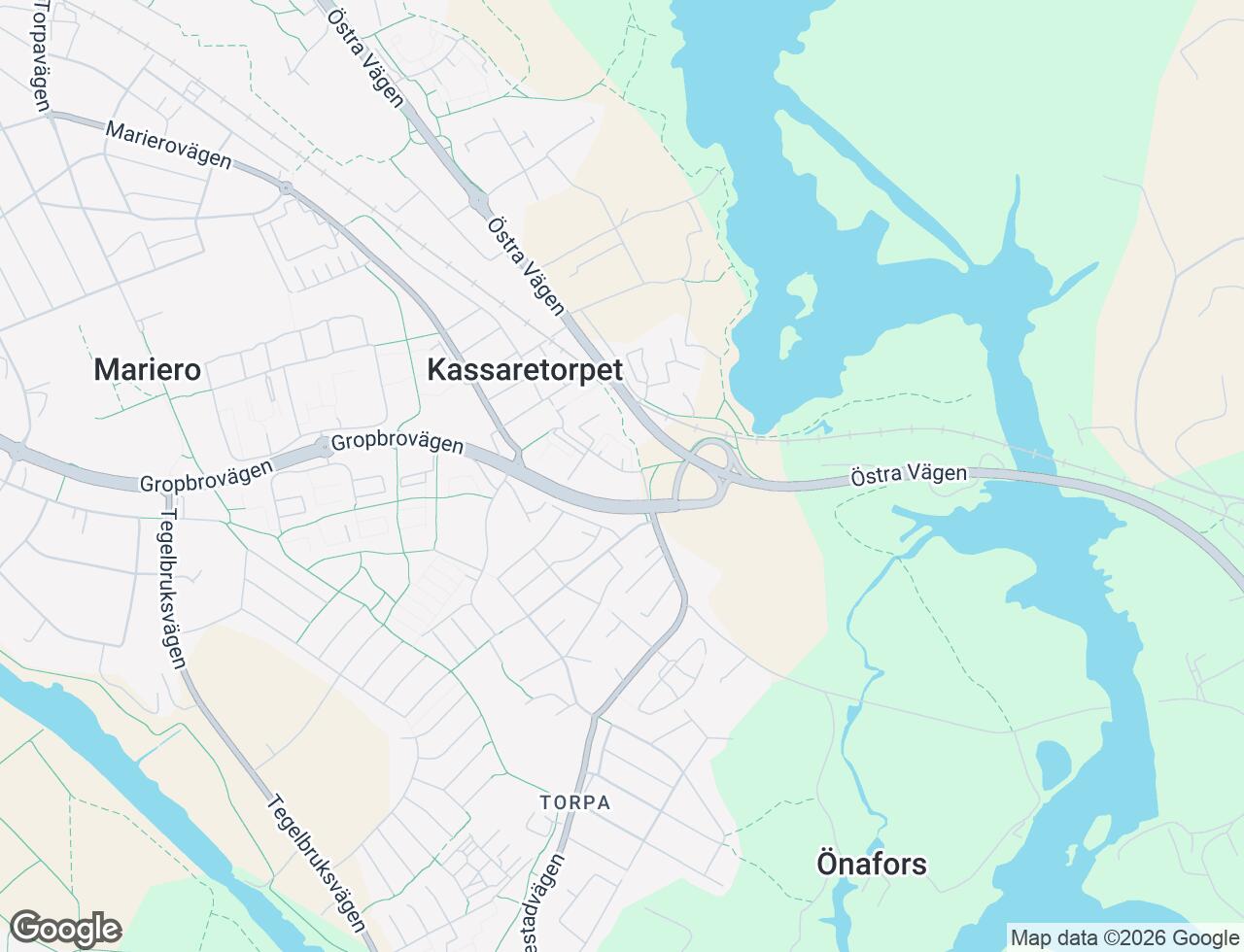 Karta över Petersbergsvägen 71 i 53 Vänersborg