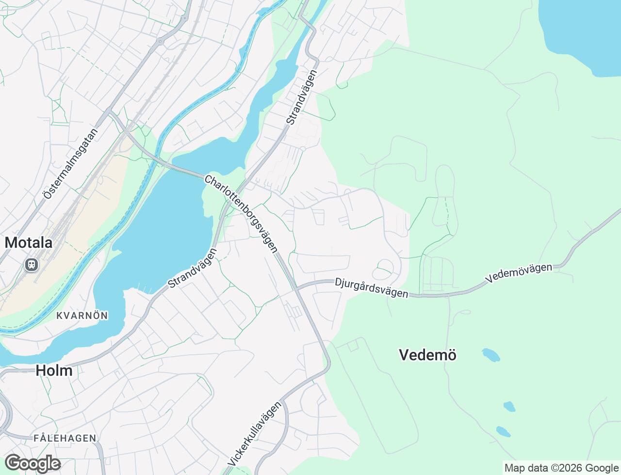 Karta över Lustigkullevägen 26B i 47 Motala