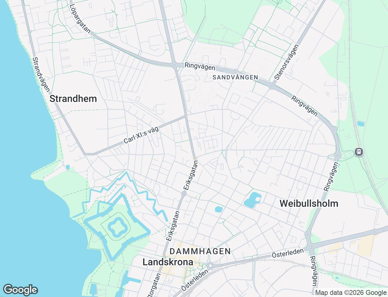 Karta över Norra Infartsgatan 22B i 40 Landskrona