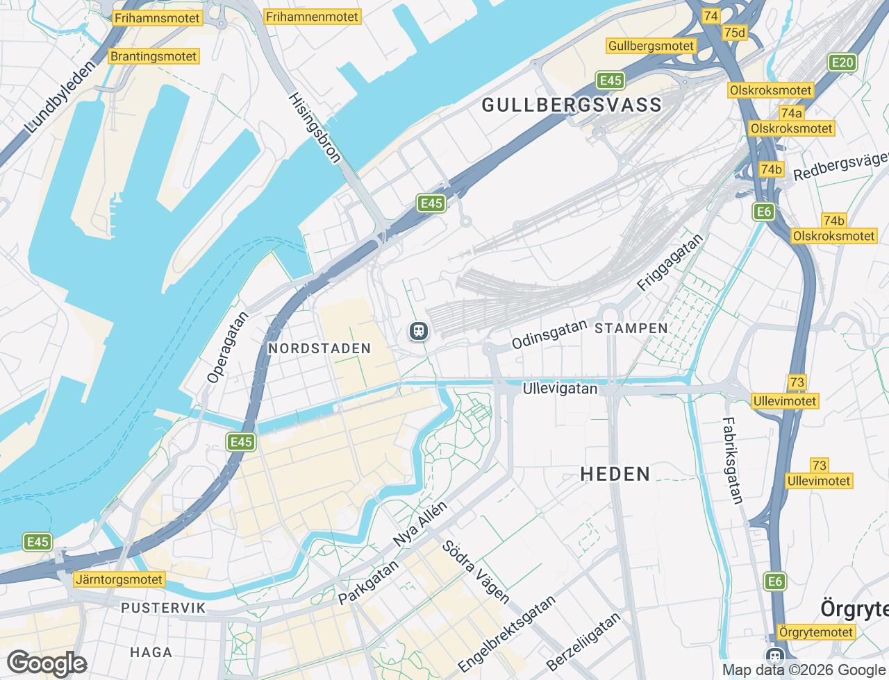 Karta över Göteborg i Sverige