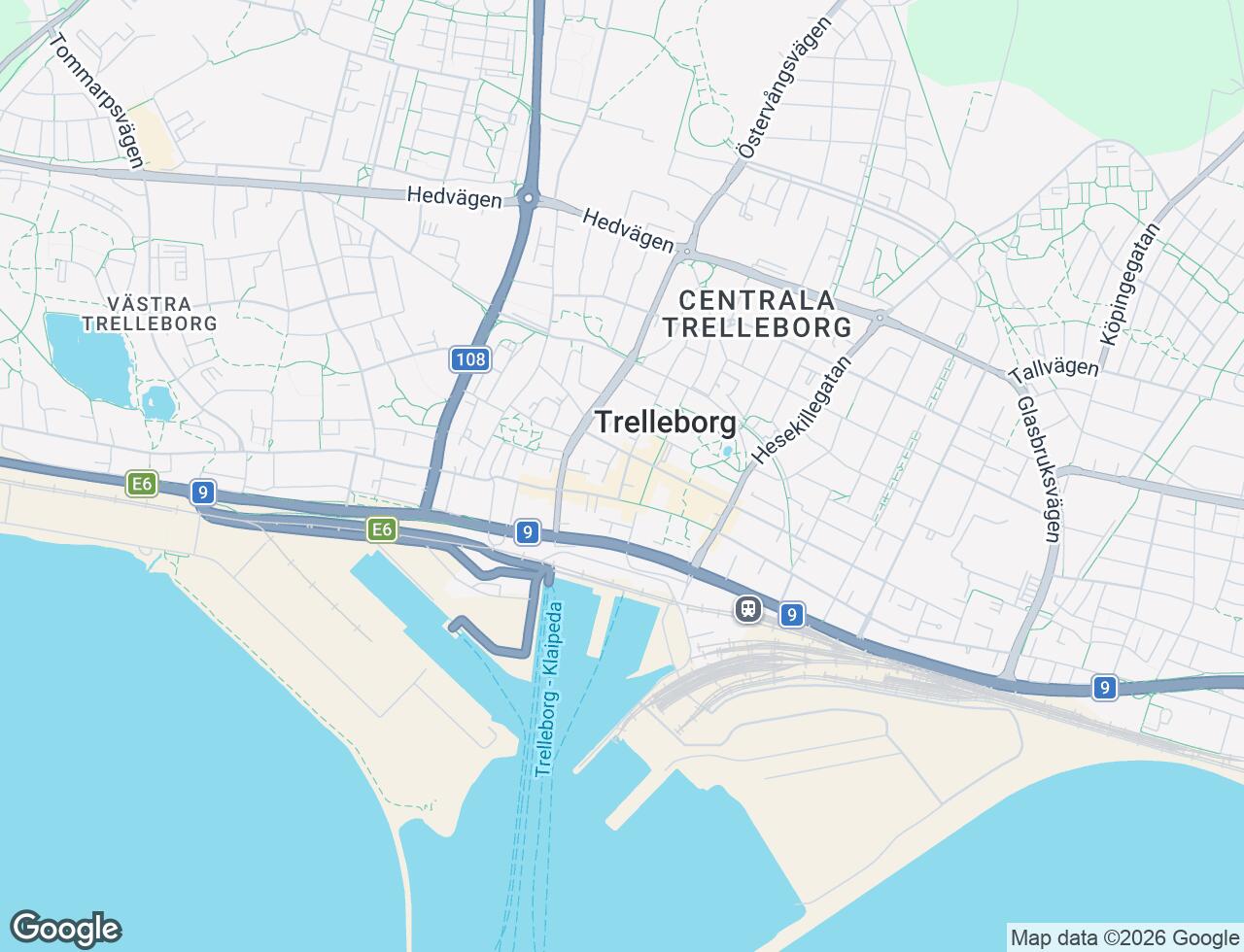 Karta över Flockergatan 3 i 43 Trelleborg