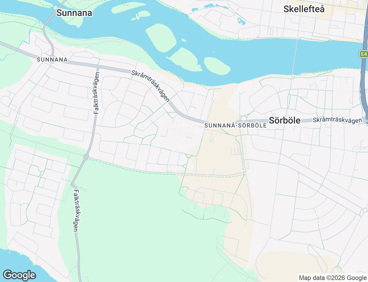 Karta över Bogårdsvägen 18 i 64 Skellefteå