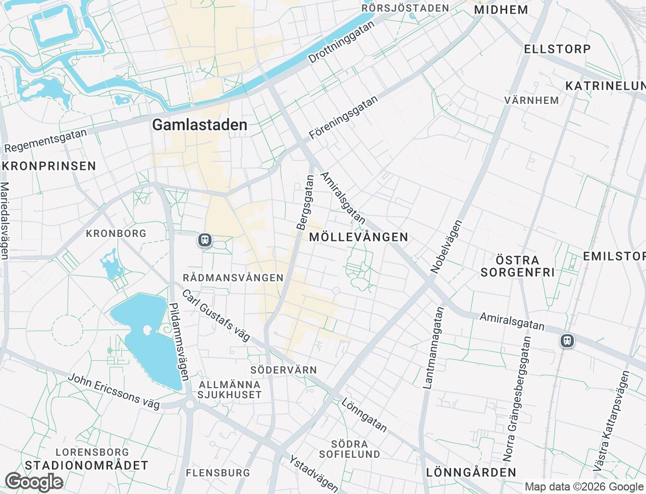 Karta över Friisgatan 29 i 21 Malmö