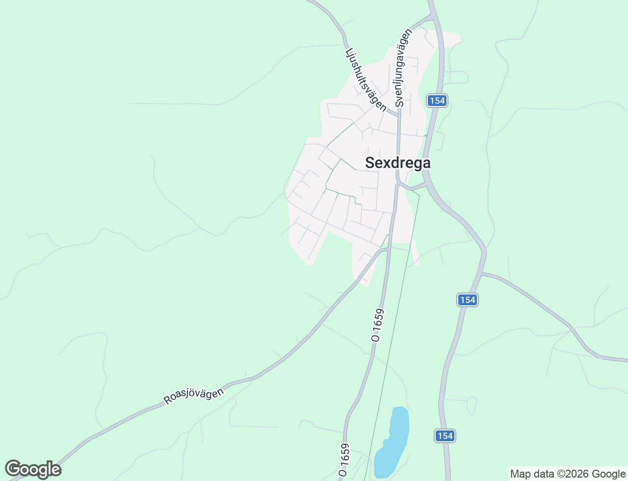 Karta över Duvvägen 2D i 77 Sexdrega
