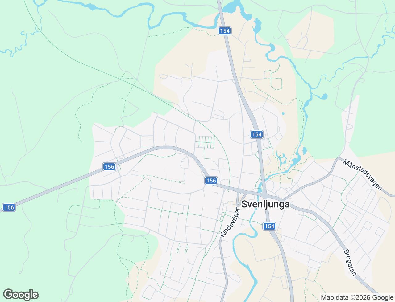 Karta över Karlsbergsgatan 2B i 52 Svenljunga