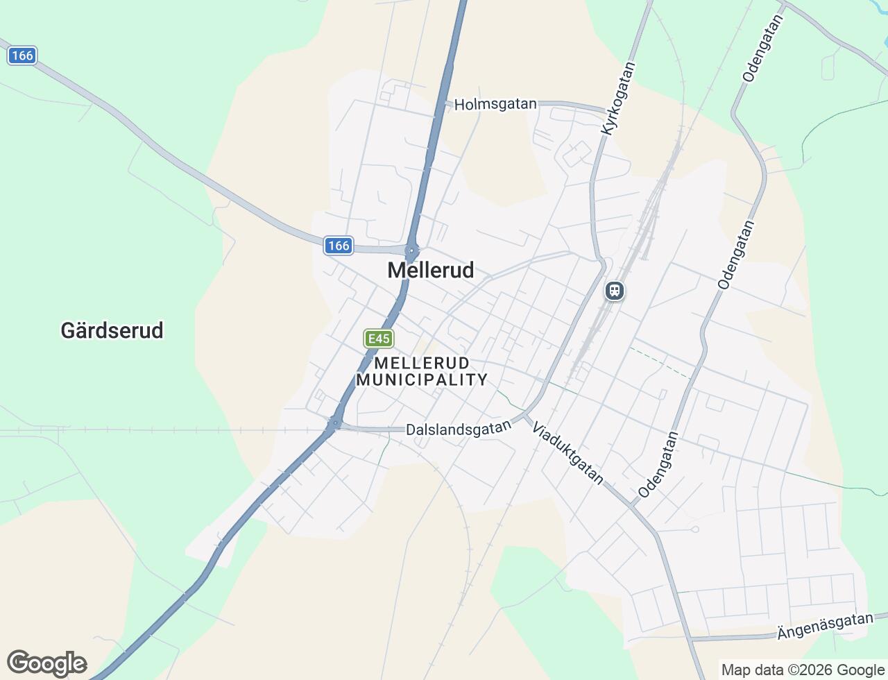 Karta över Storgatan 14 i 30 Mellerud