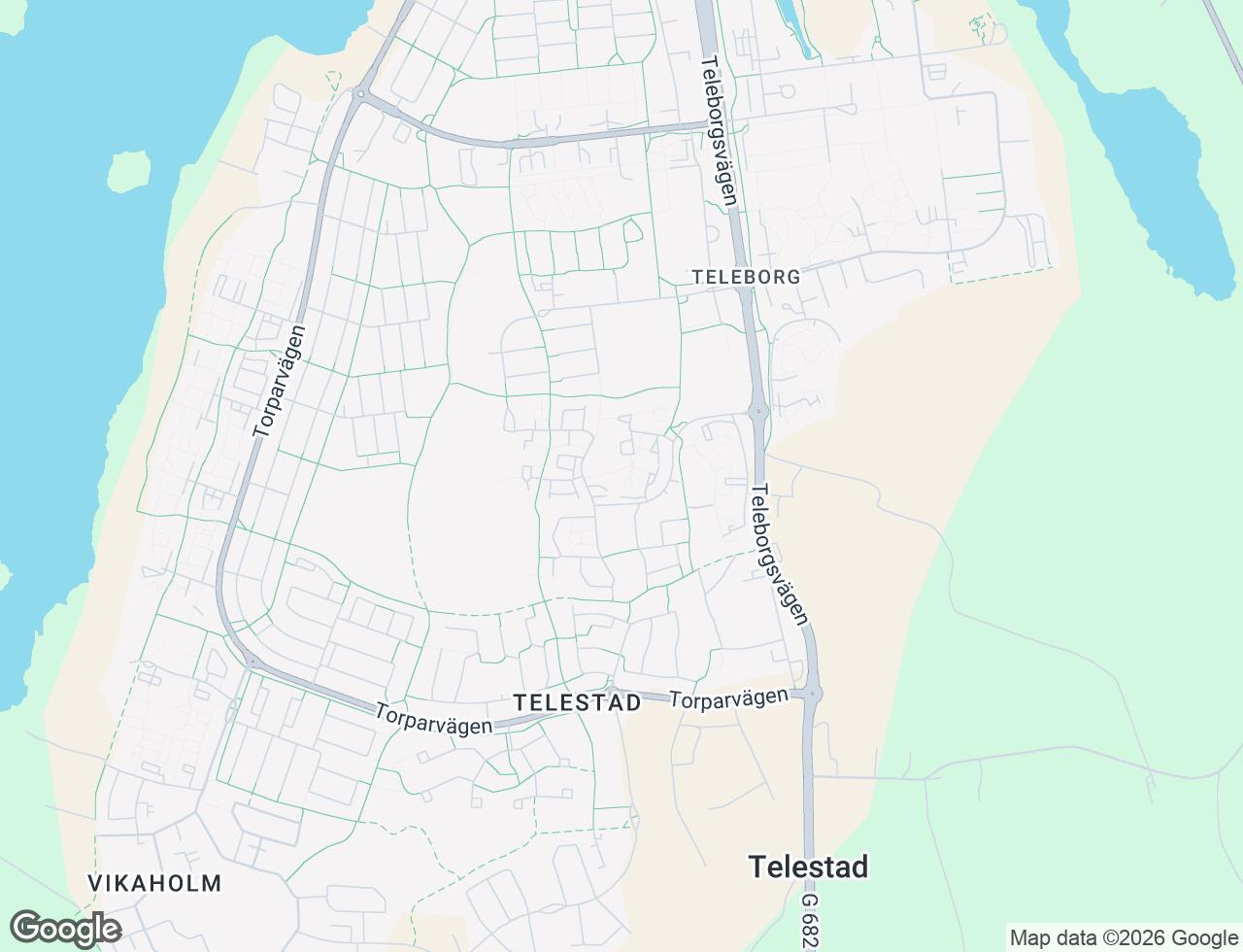 Karta över Frejdens väg 7 i 55 Växjö