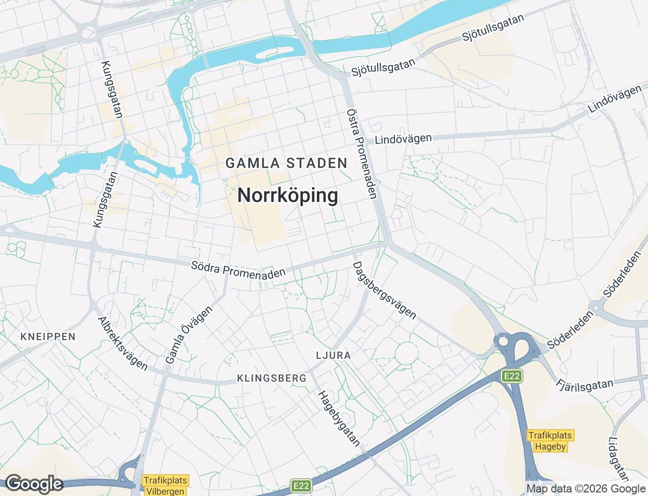 Karta över Generalsgatan 74B i 31 Norrköping