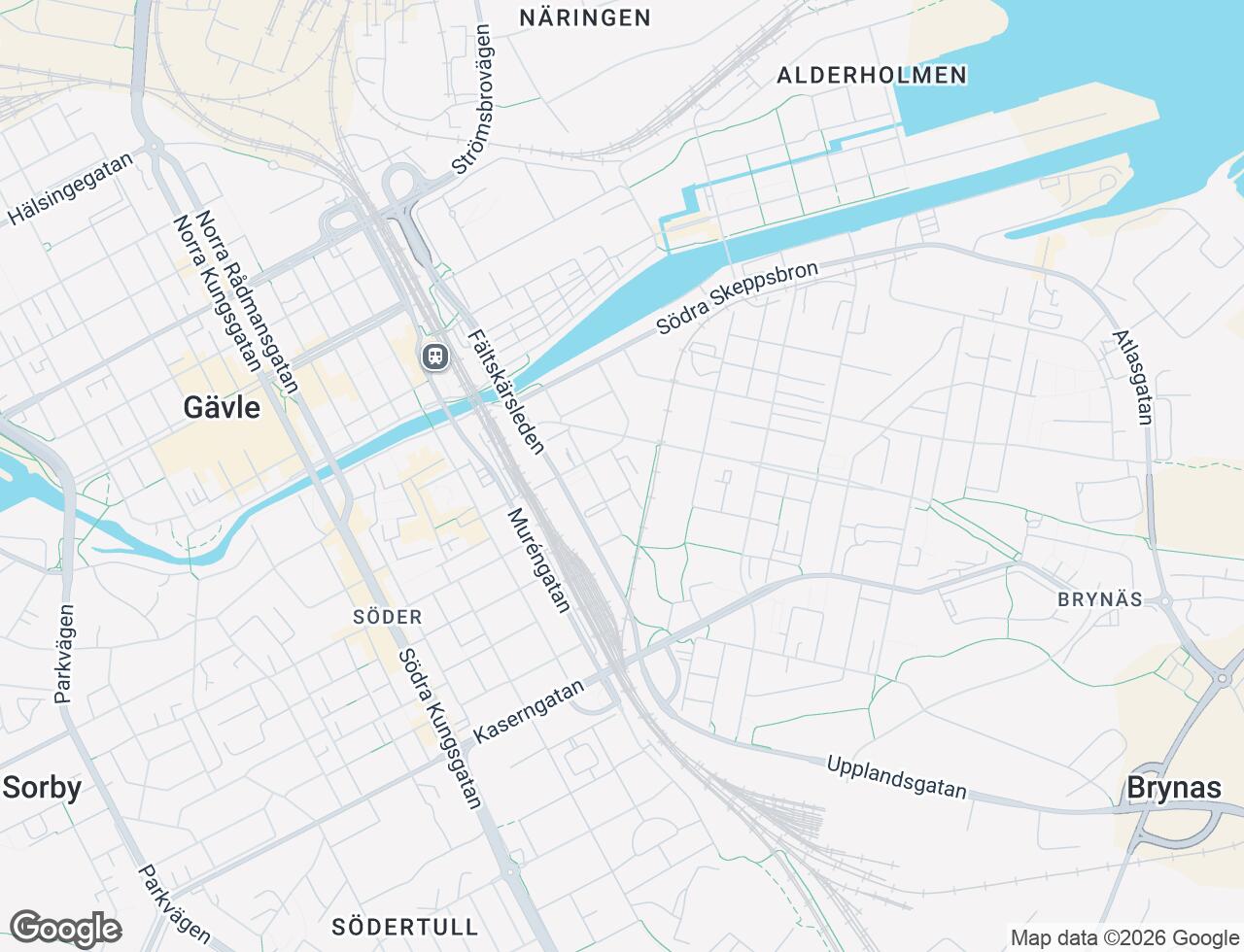 Karta över Södra Hospitalsgatan 10C i 80 Gävle