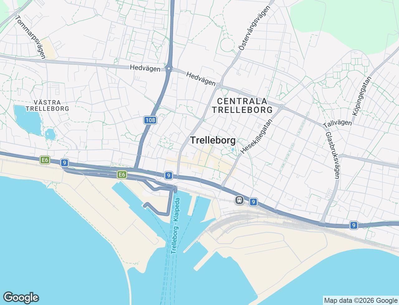 Karta över Evas gränd 1 i 43 Trelleborg