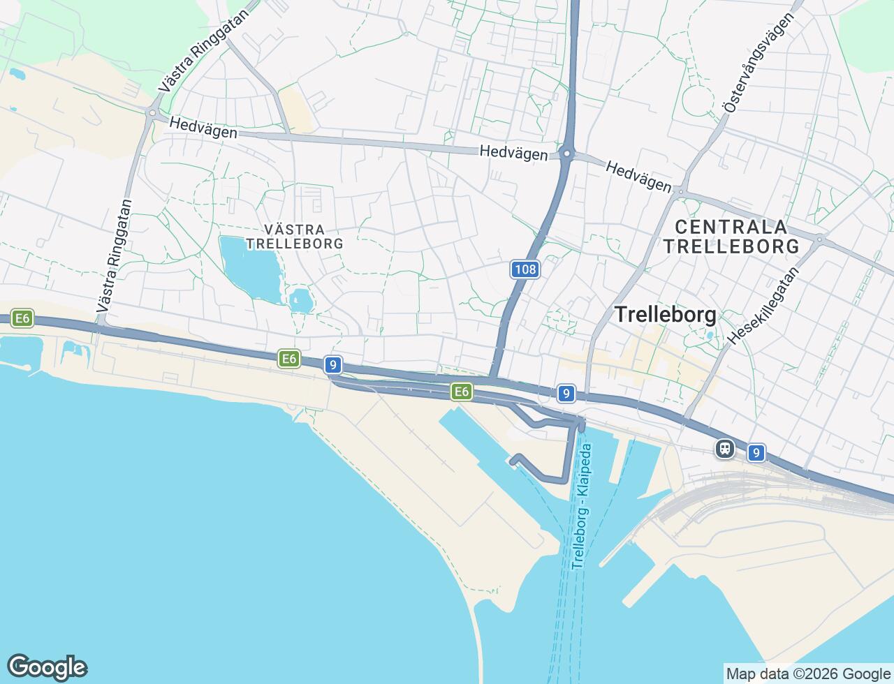 Karta över Östersjögatan 4 i 62 Trelleborg