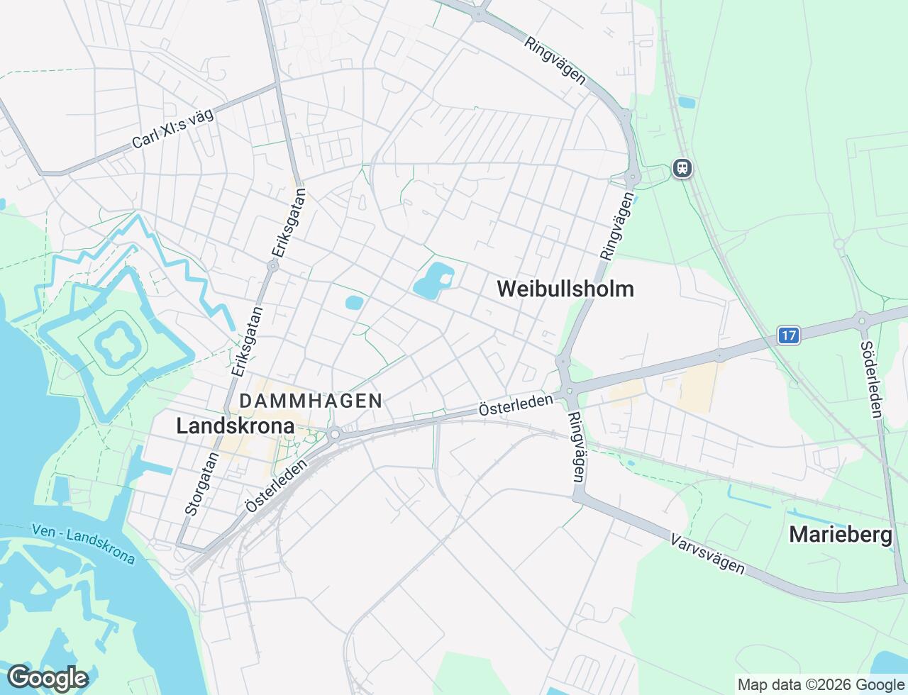 Karta över Viktoriagatan 5 i 35 Landskrona