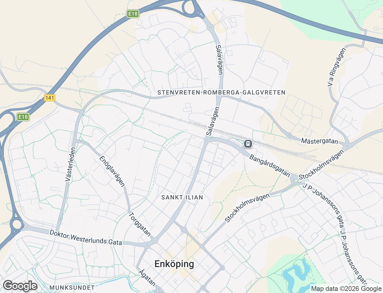 Karta över Sankt Larsgatan 19 i 34 Enköping