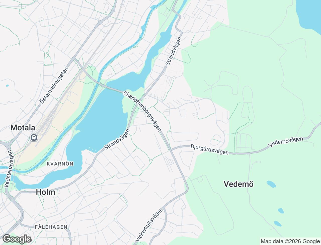 Karta över Lustigkullevägen 16A i 47 Motala