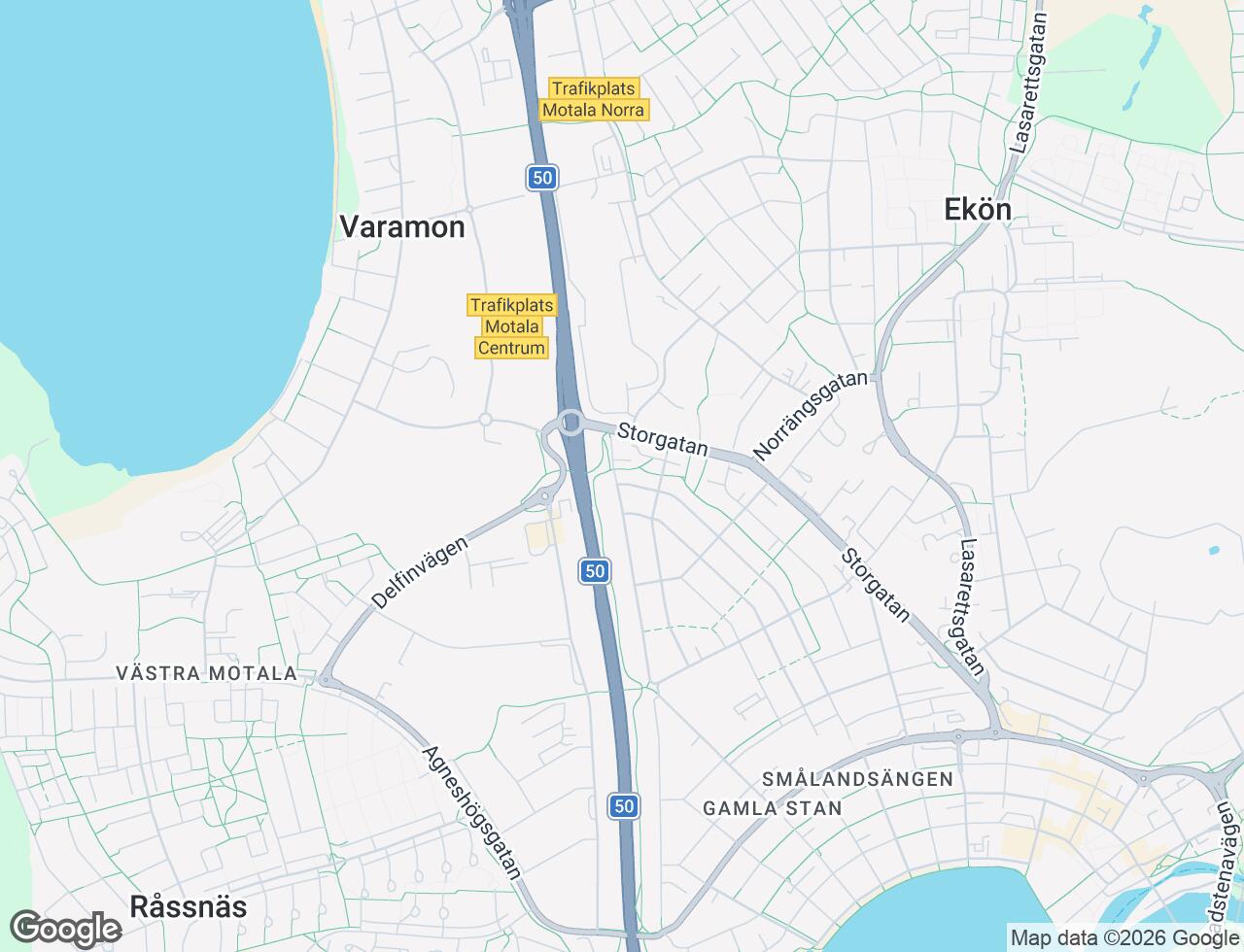 Karta över Rådmansgatan 80 i 32 Motala