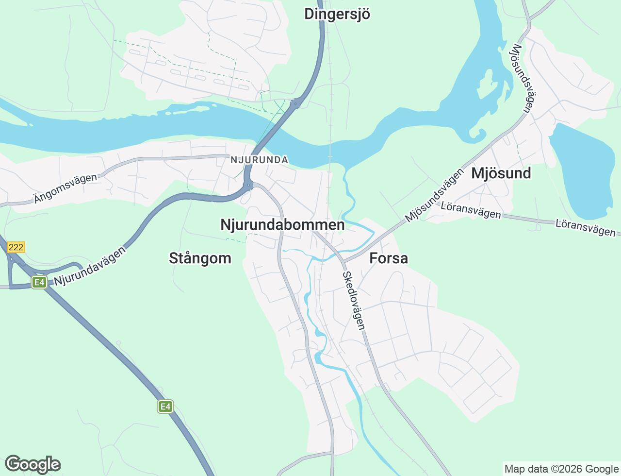 Karta över Mjösundsvägen 8A i 40 Njurunda