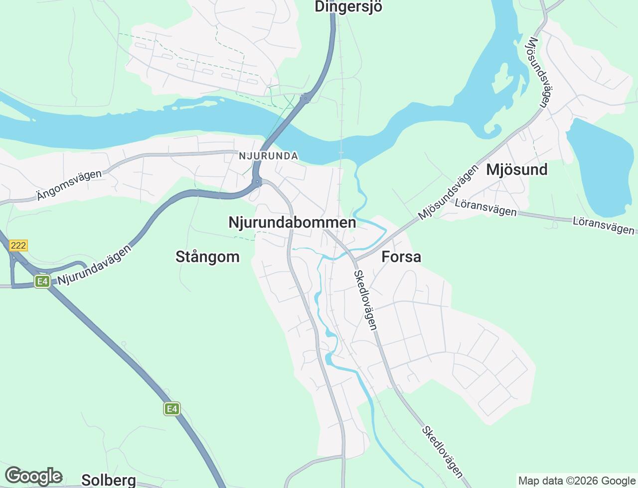Karta över Mjösundsvägen 8C i 40 Njurunda