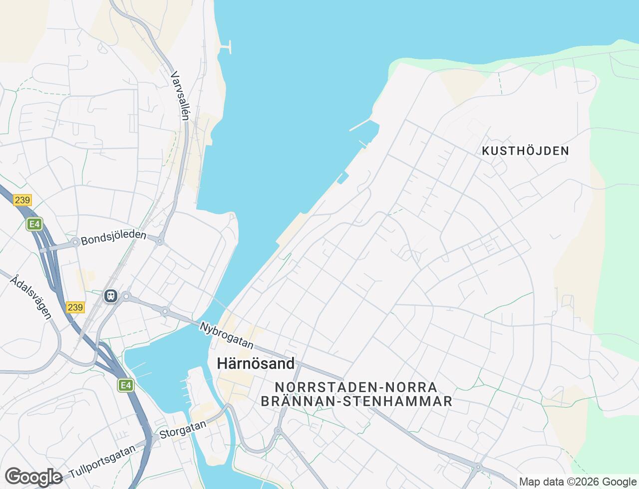 Karta över Skeppar Karls gränd 8B i 34 Härnösand