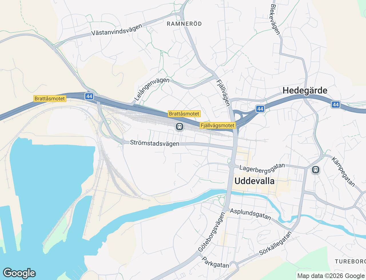 Karta över Strömstadsvägen 30B i 50 Uddevalla