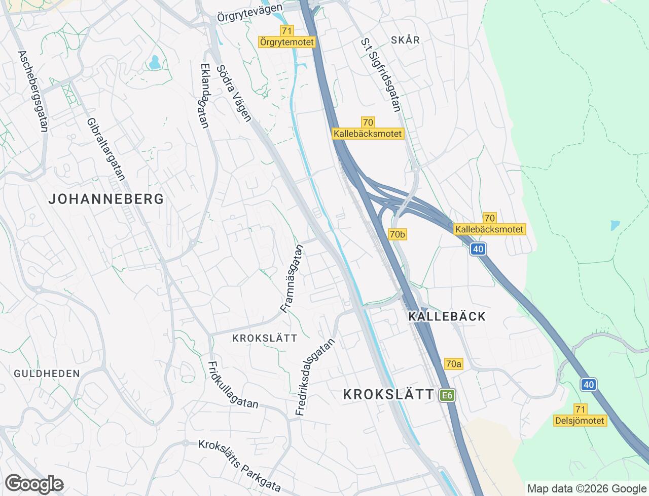 Karta över Mölndalsvägen 49 i 64 Göteborg