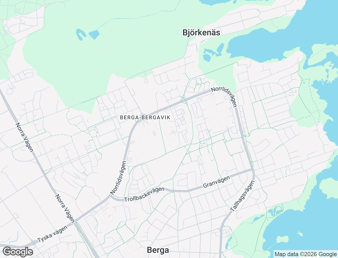 Karta över Två Systrars väg 10B i 57 Kalmar