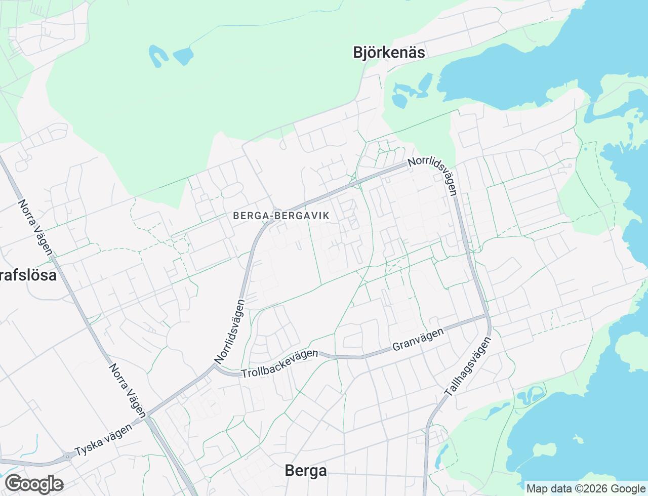 Karta över Två Systrars väg 16B i 57 Kalmar