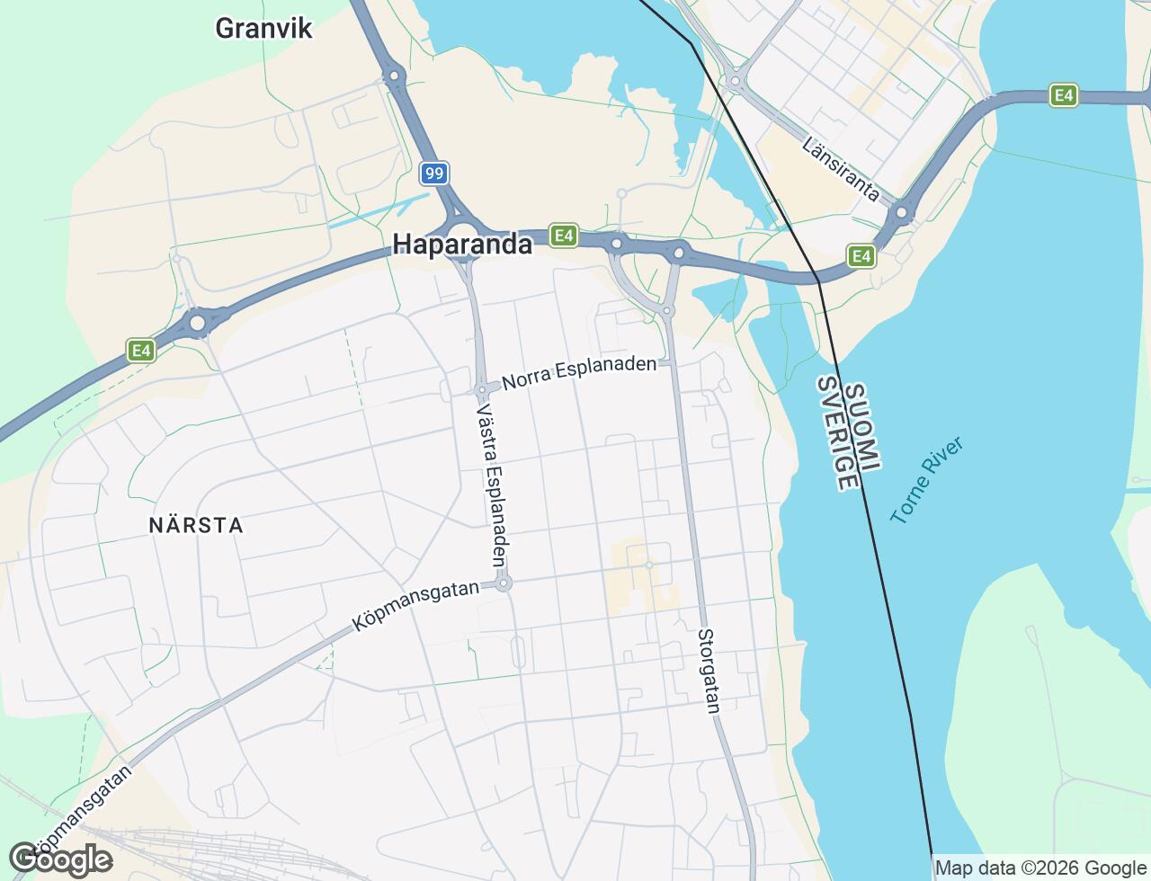 Karta över Stationsgatan 59A i 31 Haparanda