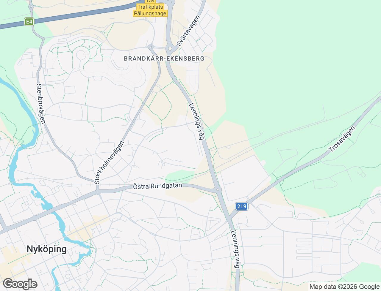 Karta över Solbergavägen 21 i 37 Nyköping