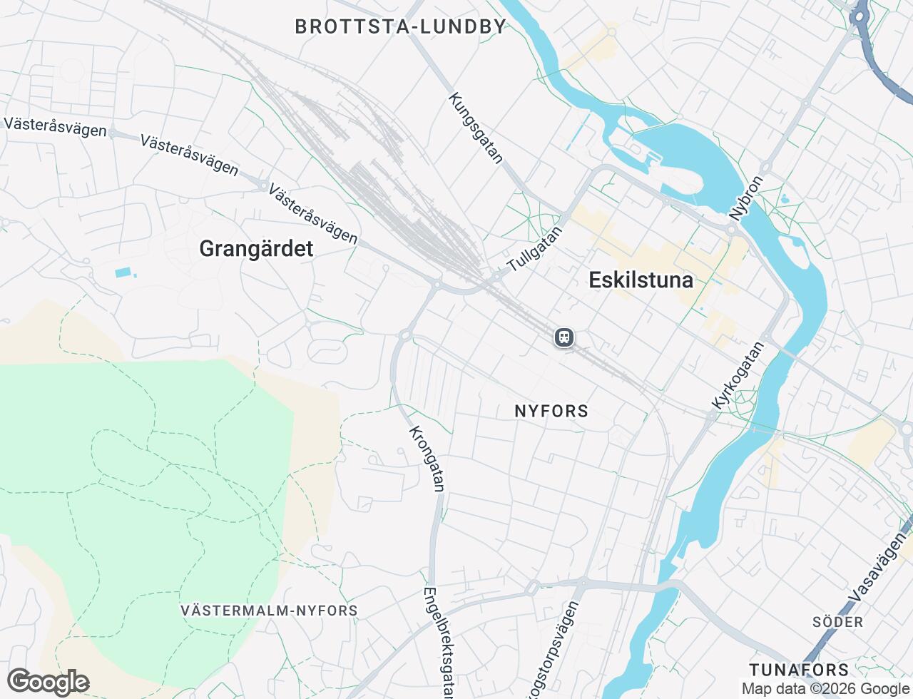 Karta över Bergsgatan 28B i 26 Eskilstuna