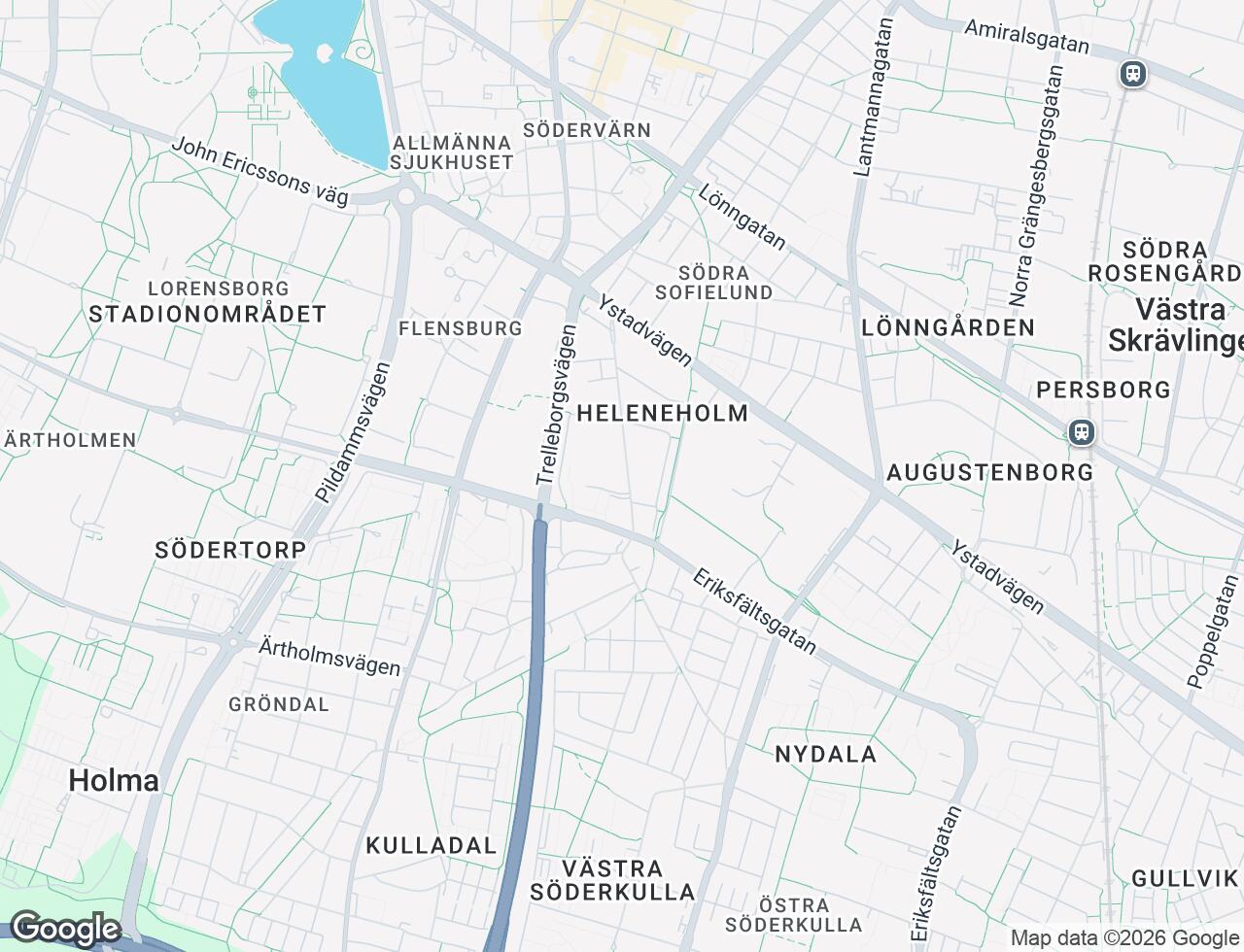Karta över Eriksfältsgatan 16B i 32 Malmö