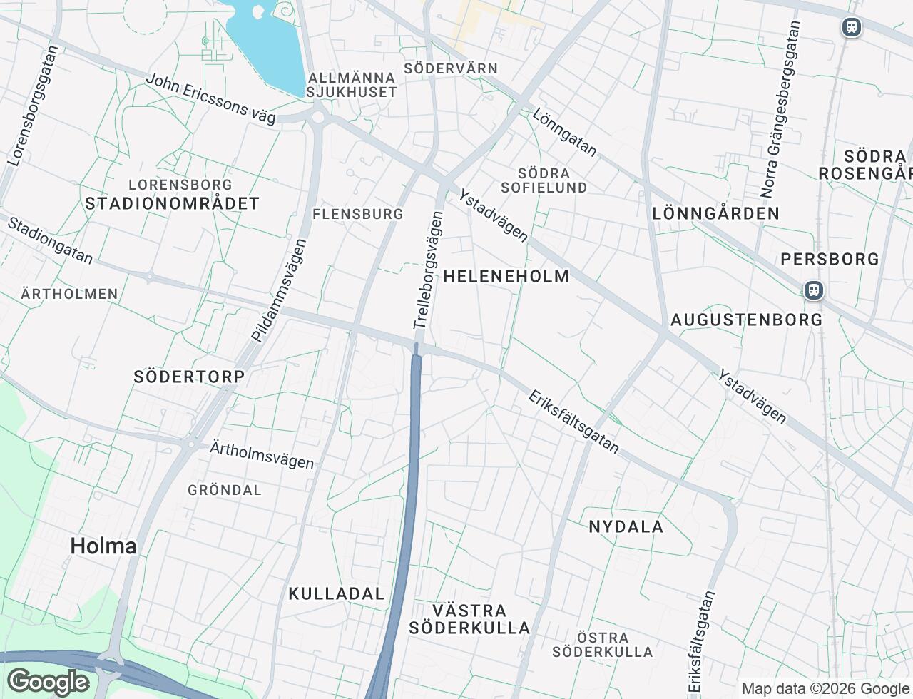 Karta över Eriksfältsgatan 14A i 32 Malmö