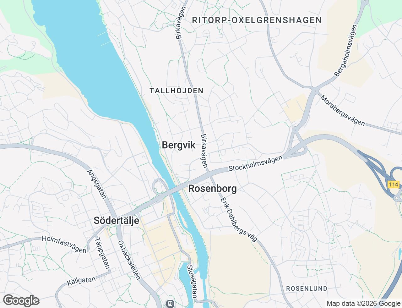 Karta över Birkavägen 3 i 41 Södertälje