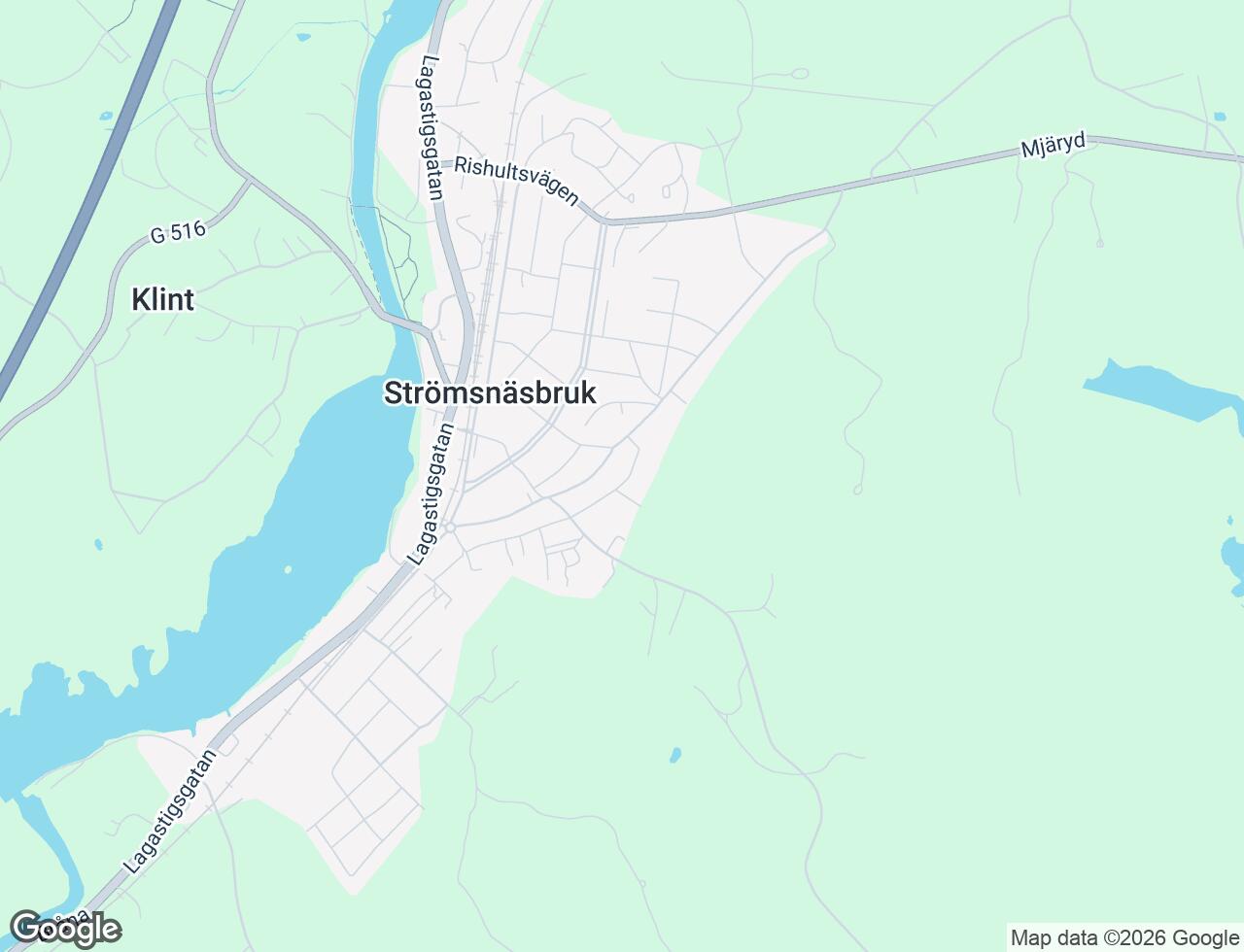 Karta över Sankt Sigfridsvägen 25A i 32 Strömsnäsbruk