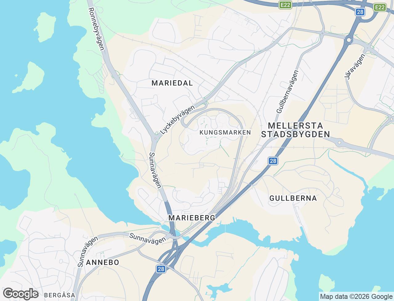 Karta över Kungsmarken i 107