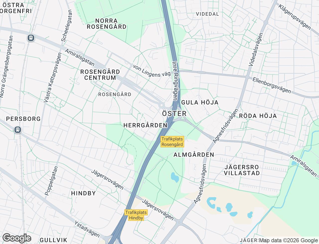 Karta över Ramels väg 79 i 69 Malmö