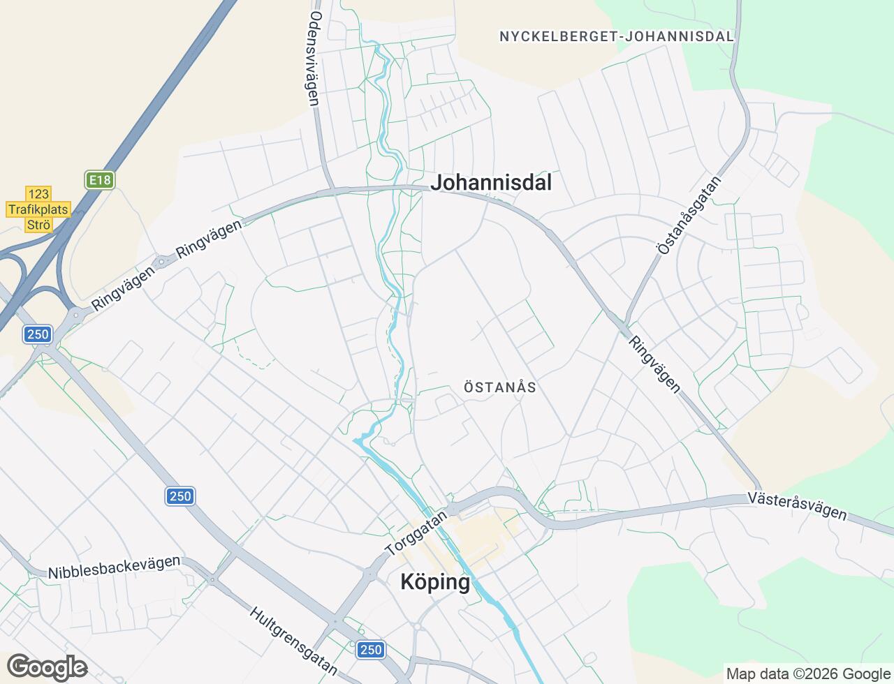 Karta över Tunadalsgatan 34F i 40 Köping