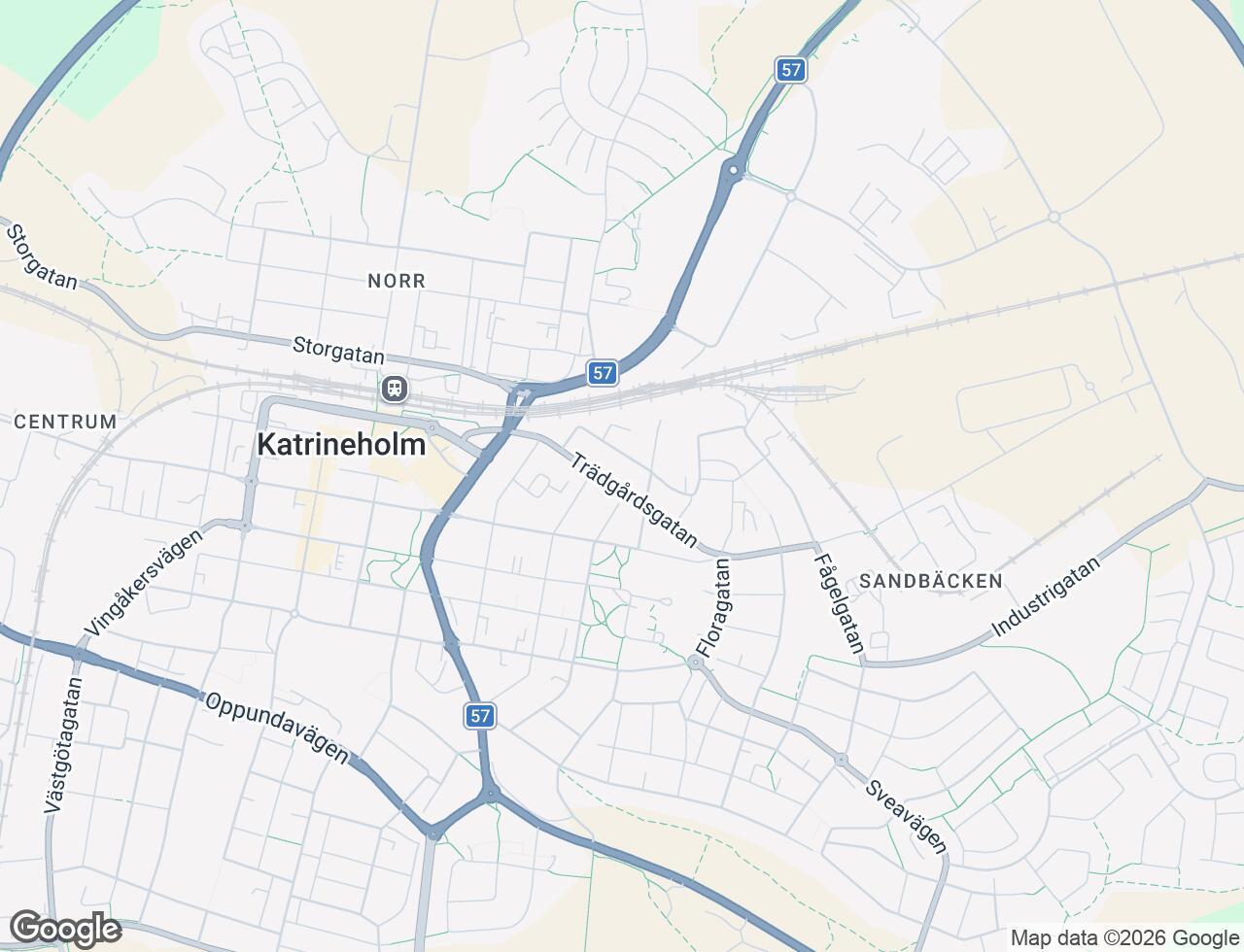 Karta över Trädgårdsgatan 11B i 33 Katrineholm
